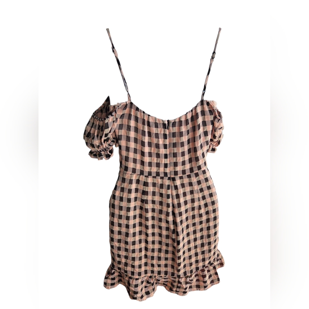 Cosmopolitan X DTP Pink Black Estrella Dress Gingham Dress Size S - Picture 3 of 5